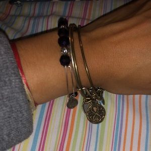 4 Alex & Ani worm bracelets